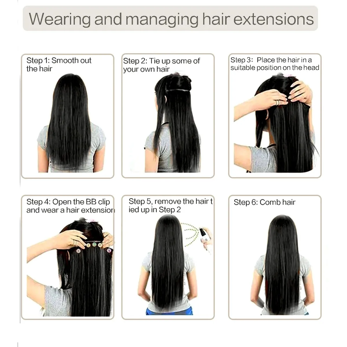 JKL Synthetic 5 Clip In Hair Extensions Long Straight Hairstyle Hairpiece Black Brown Blonde 80CM Natural Fake Hair For Women