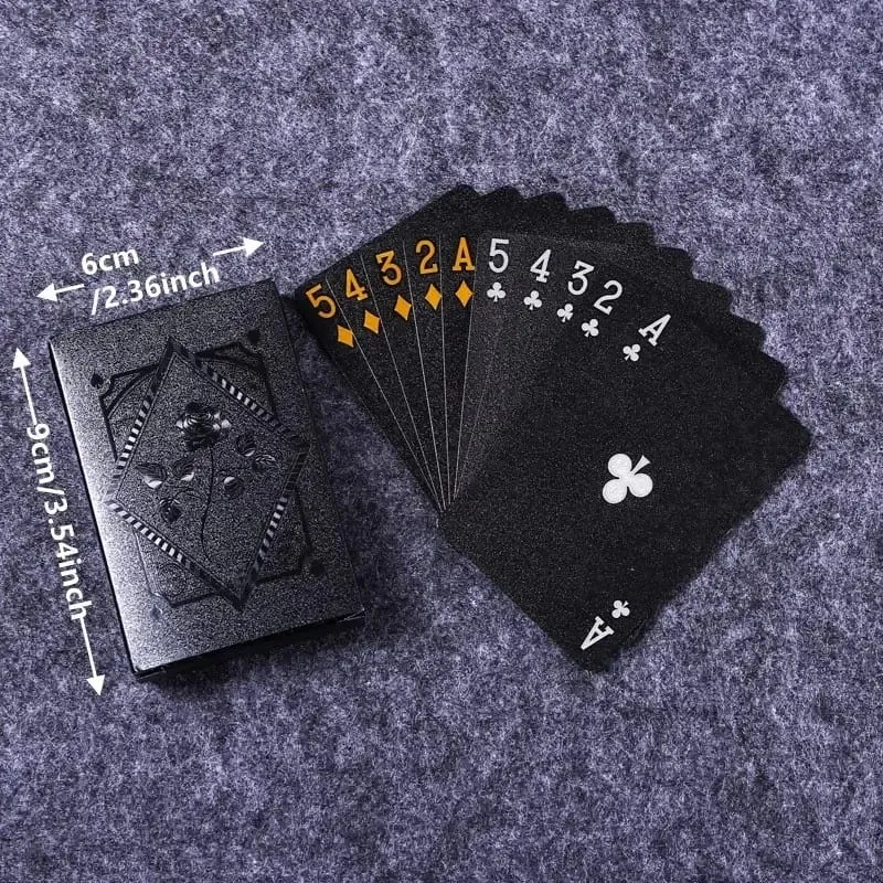Color Black Gold Playing Card Game Card Group Waterproof Poker Suit Magic Dmagic Package Board Game Collection Entertainment**