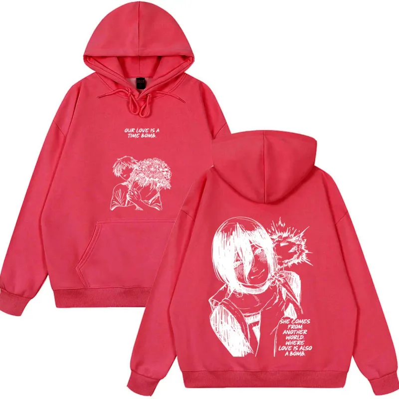 Anime Chainsaw Man T-shirt Reze Denji Manga Graphic Hoodies Winter Fleece wears Men Women Clothing Casual Oversized Streetwears