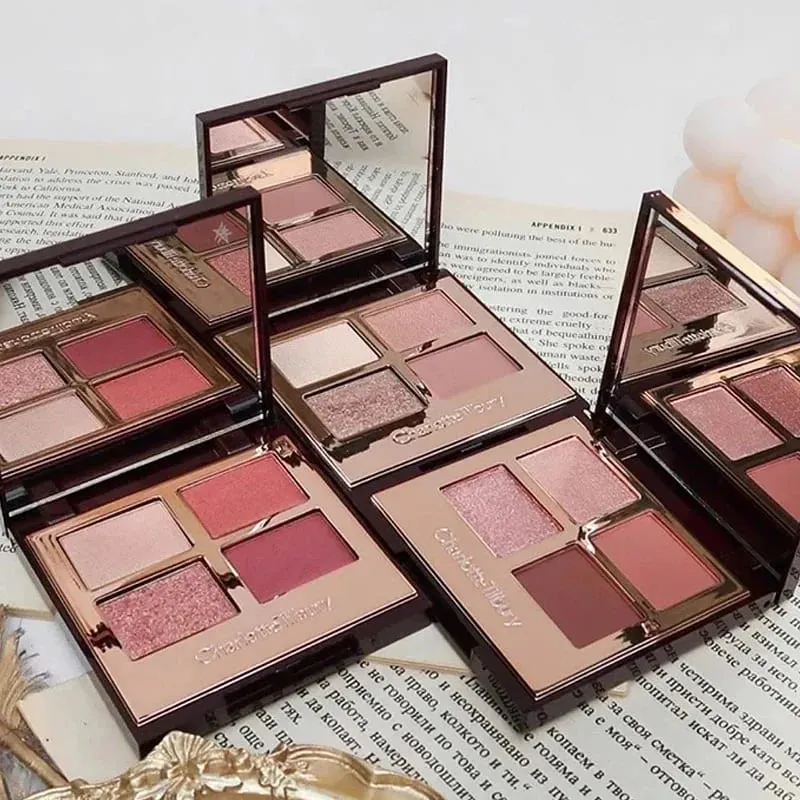 CT Makeup Sets Highlighters Lip Blam 4 Color Eyeshadow Palette Lip Gloss Lip Blam Set Pillow Talk Long Lasting Natural Cosmetics