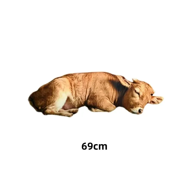 Simulated Animal Pillow Dog Cat Pig Cattle Plushies Toys Home Decor Toys Soft Sofa Cushion Throw Pillow Creative Birthday Gifts