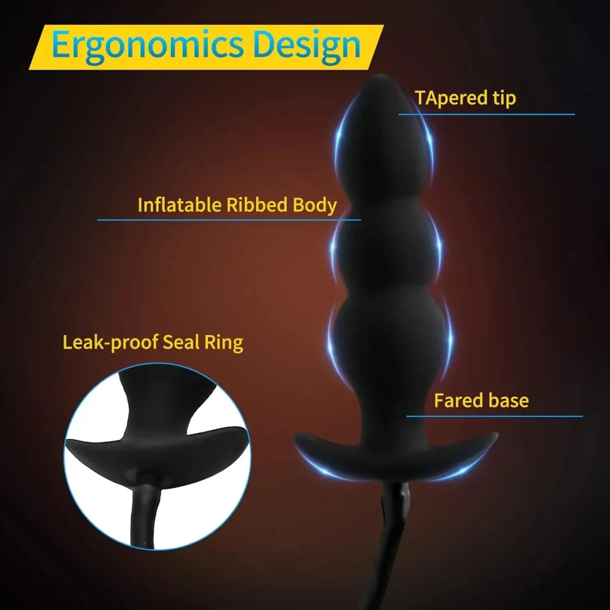 Anal Expander Expand Uppblåsbar Anal Plugg Överdimensionerad lavemang Training Butt Plug Butt Dilator Ass Prostata Sexleksak för män Kvinnor — image 3