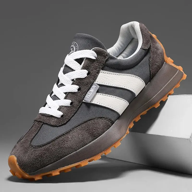 Large Size Men Casual Shoes Spring Autumn Breathable Comfortable Vintage Sneakers Fashion Lace Up Outdoor Non Slip Running Shoes