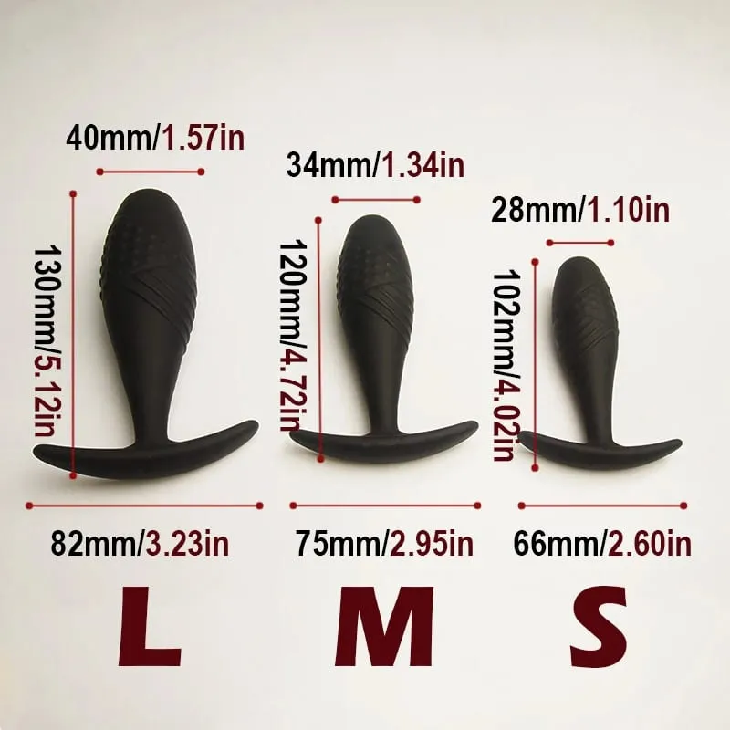 Silicone Anus Butt Plugs with Tapered Base for Comfort Textured Anal Sex Toys Trainer Training Analplug Buttplug Butplug — image 6