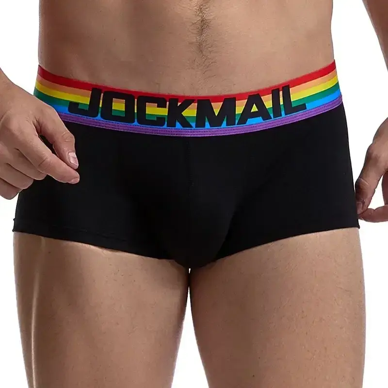 Rainbow Belt Man Underpants Boxershorts Cotton Men Boxers Male Breathable Underwear Men’s Panties Soft Boxer Briefs Balck White