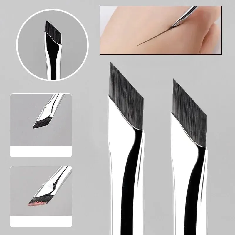 2/5pcs Upgrade Blade Eyeliner Brush Ultra Thin Fine Angle Flat Eyebrow Brush Under The Eyes Place Precise Detail Brush Brush — image 1