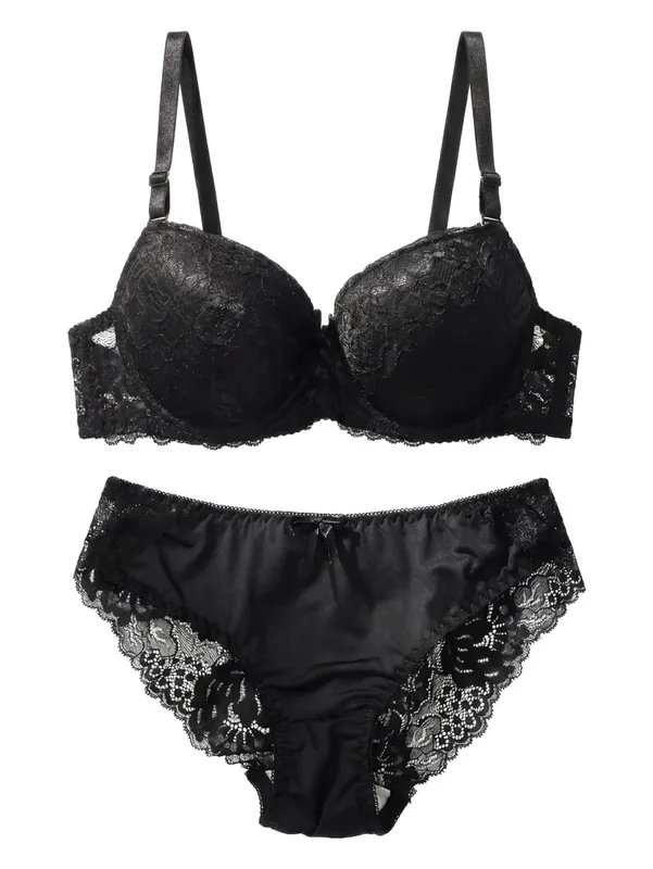 French Style Women Lingerie Set Ultra‑Thin Lace Bra Big Bust Minimizer Anti Sagging Breathable Ladies Underwear Set — image 7