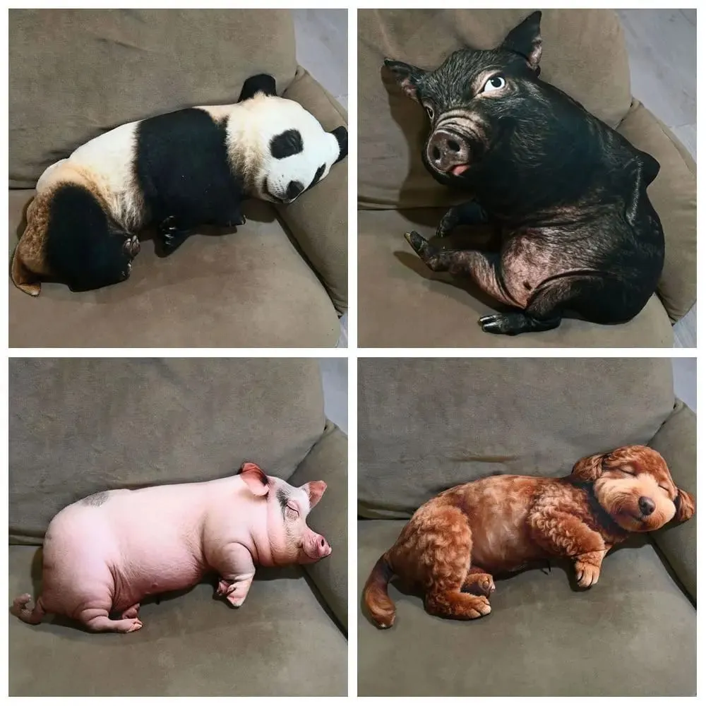 Material Animal Body Pillow 40cm Size Soft Texture Animal Cushion Cute Design PP Cotton Filled Poultry Throw Pillows
