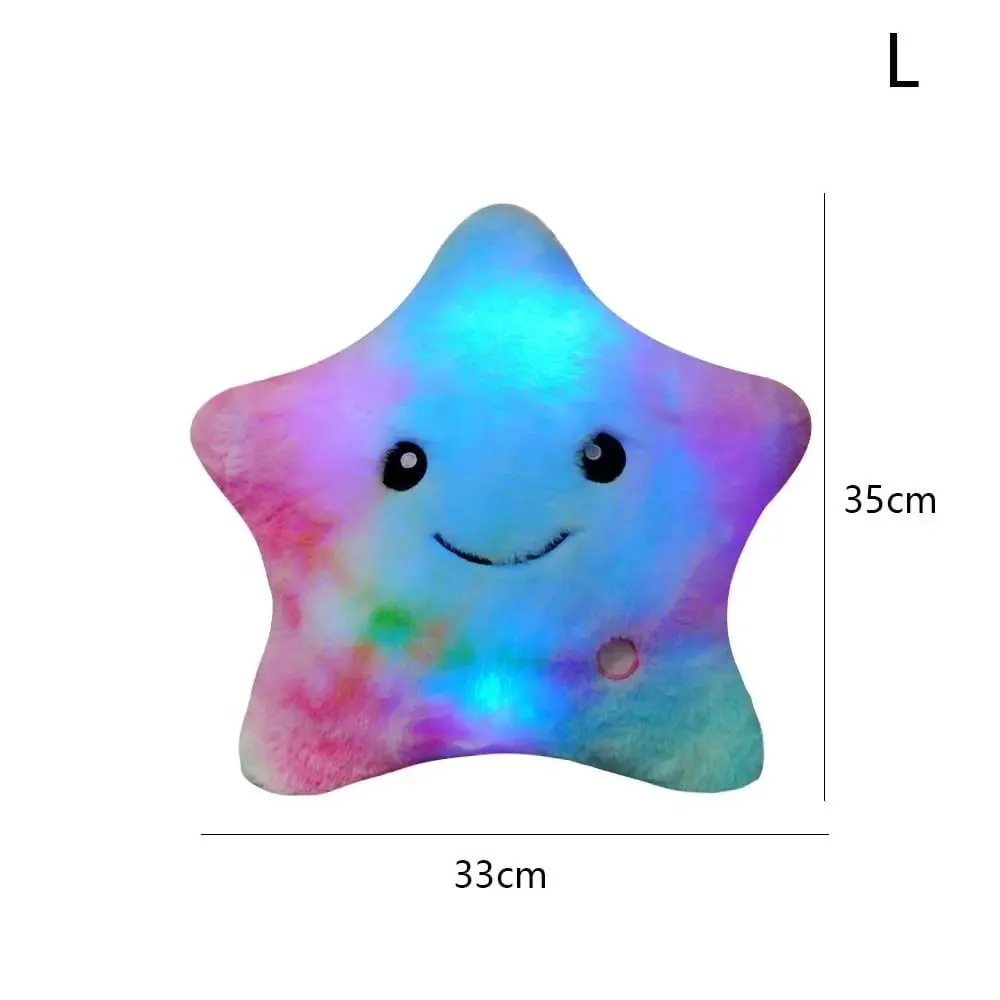 New LED Electronic Star Plush Toy Soft Star LED Star Doll Toy Home Decoration Baby Kid Toys Soft Star Pillow