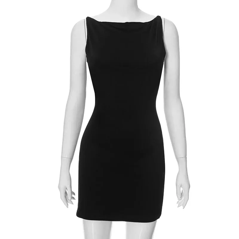 Club party evening dress mini sleeveless Y2K basic vest dress sexy and elegant women's summer casual fashion dress — image 6