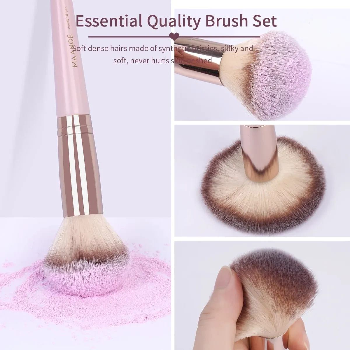 20pcs Professional Makeup Brush Set with Storage Bag Foundation Brush Powder Brush Eyeshadow Brush Basic Makeup Brushes