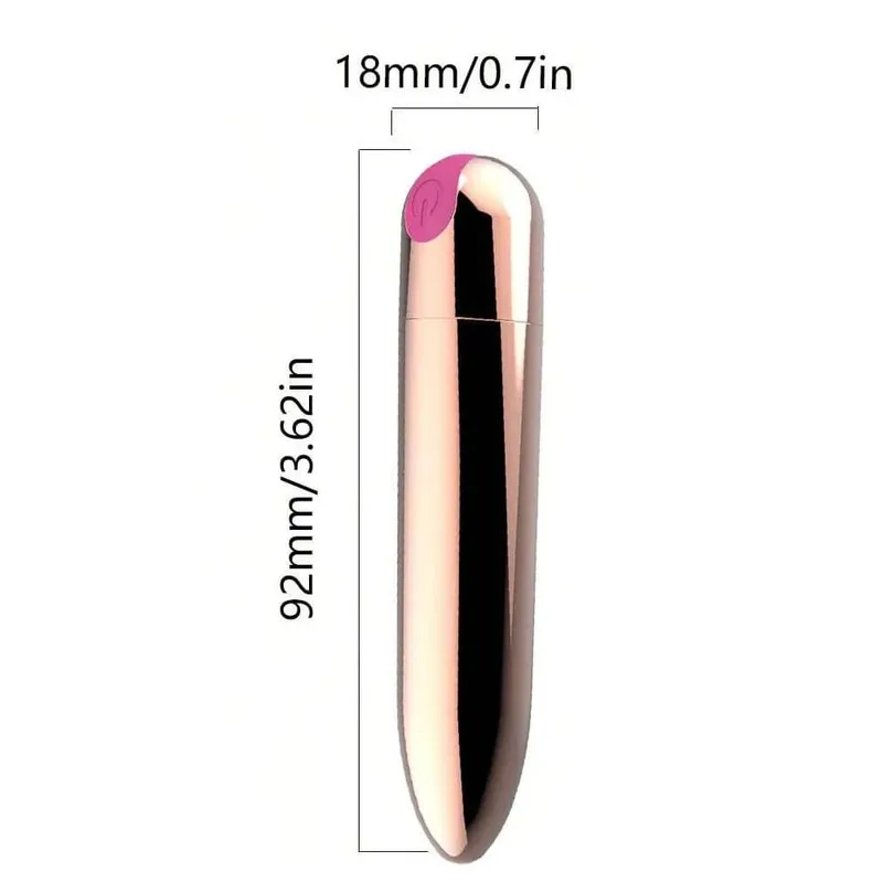 USB Rechargeable Bullet Vibrator - Waterproof Mini Powerful Vibrator 10 Modes Clit G-Spot Stimulator Sex Toy for Women
