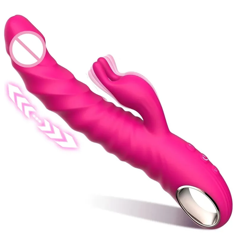 Thrusting Wiggle Rabbit Vibrator for Women Vagina G-Spot Vibrator Clitoris Stimulator Female Masturbation Sex Toy for Women