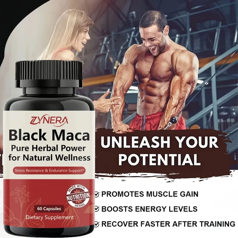 Natürliche, beste Potenzkapseln für Männer, Maca, langlebige, leistungsstarke Ergänzungspille für Männer, Leistungsunterstützung für Männer, gesunde Energie