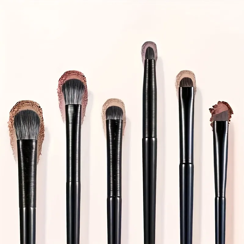 6PCS Eyes Makeup Brushes Set Professional Soft Contouring Eyeshadow Eyeliner Eyebrow Brush Women Facial Beauty Cosmetic Tool