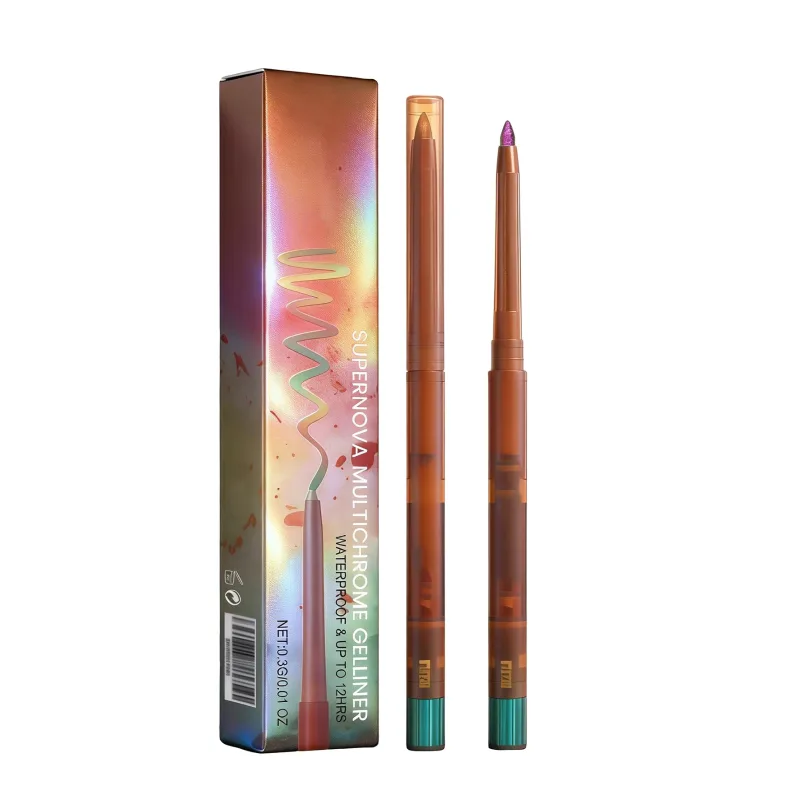 Photochromic Eyeliner Gel Pencil - Unique Eye Makeup Style Smooth Lines Smudge-Proof Long-Lasting Color-Changing Shimmery
