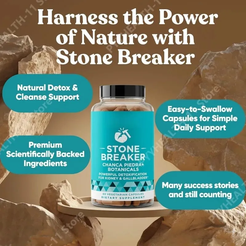 Chanca Piedra Stone Breaker with Celery Seed & Parsley Daily for Kidney Gallbladder Detox Support 60 Vegetarian Capsules