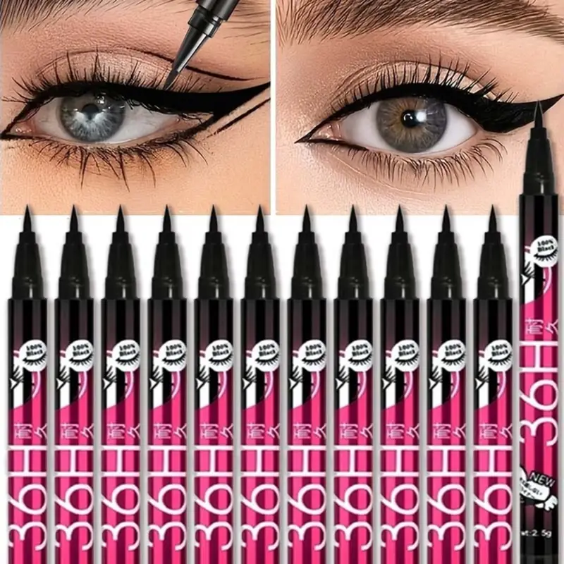 1/3/5pcs Smooth Black Liquid Eyeliner Pe