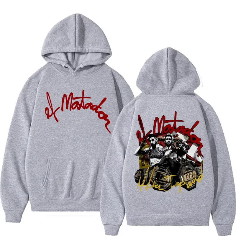 El Matador Ilia Topuria Violence Aesthetic Sweatshirts Men's Clothing Harajuku High Street Hooded Fleece Casual Oversized Hoodie