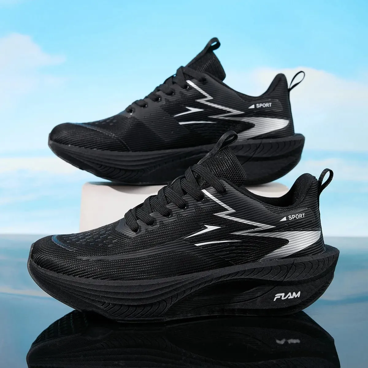 Men Sports Running Shoes Casual Marathon Breathable Lightweight Women's Comfortable Athletic Nonskid Walking Sneakers Outdoors