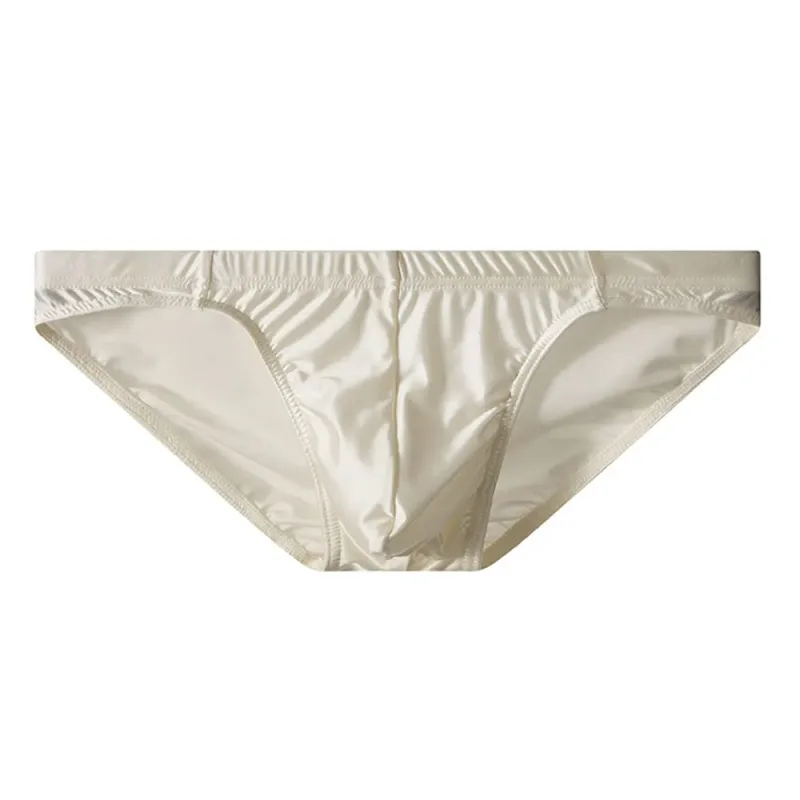 Men's Silky Satin Briefs Sexy Low Rise Underwear Soft Stretchy Bikini Panties Shiny Smooth Butt-lifting Briefs Fitness Underpant — image 12