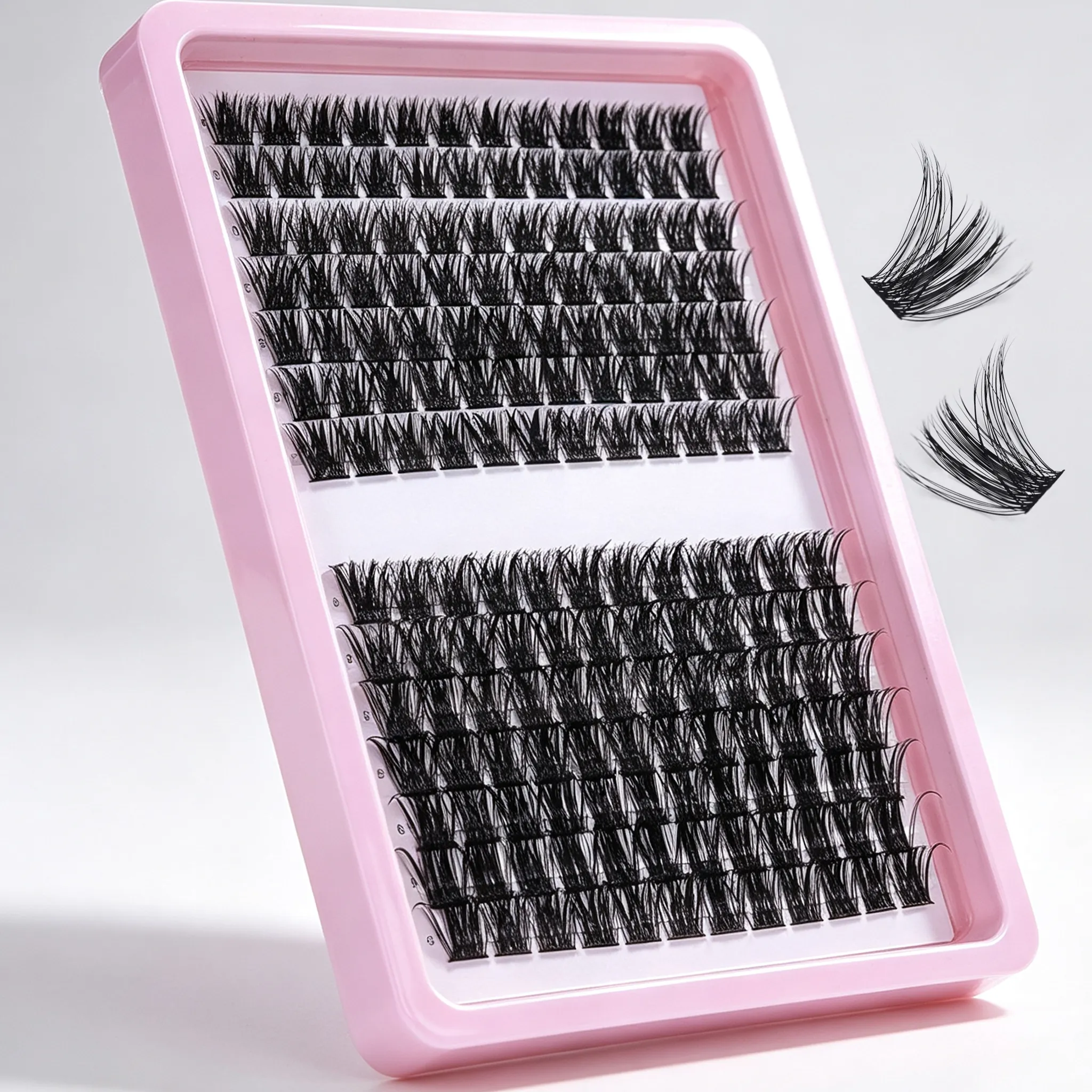 D Curl Cluster Lashes Individual Eyelash Extensions Fluffy False Lashes Segmented DIY Lash Clusters for Home Daily Eye Makeup