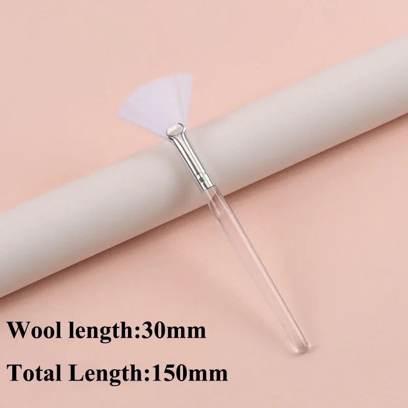 Praktikal na Facial Brushes Fan Makeup Brushes Portable Mask Brush Mga Cosmetic Tool para sa Babae Flexible Facial Soft Mask Applicator — image 10