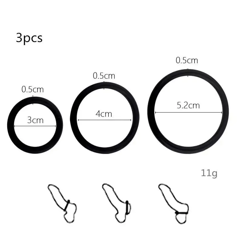 cheap 3/4/6/7/8 pcs Penis Rings Cock Rings Silicone Beaded Time Lasting Erection Sex Toys for Men Adult sex Games