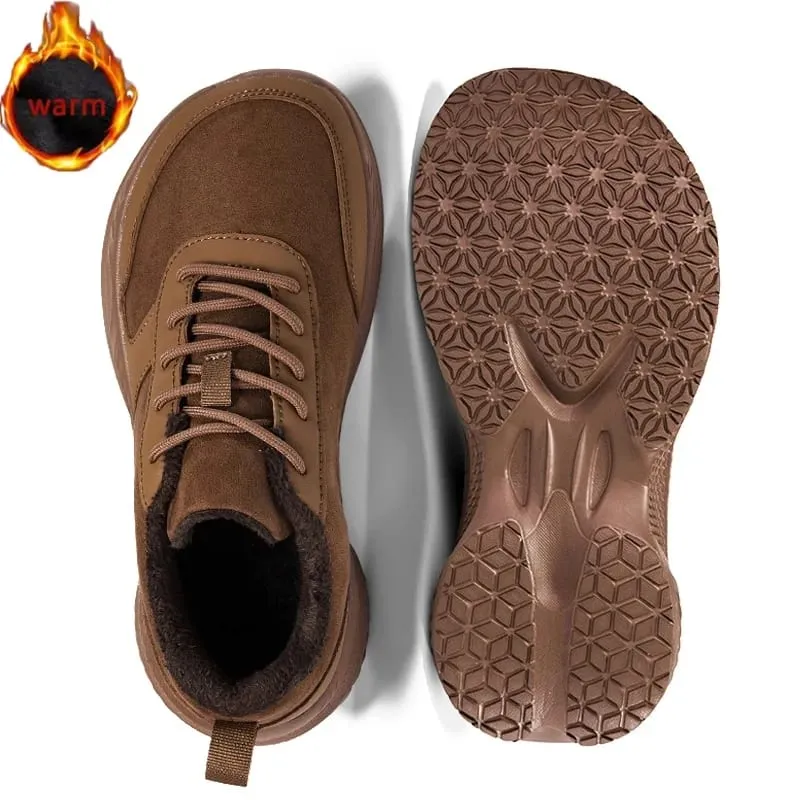 Winter Wide Head Men's sneakers Unisex Barefoot Comfortable Big Size warm Casual Shoes Non-slip Hiking Shoes Minimalist Shoes