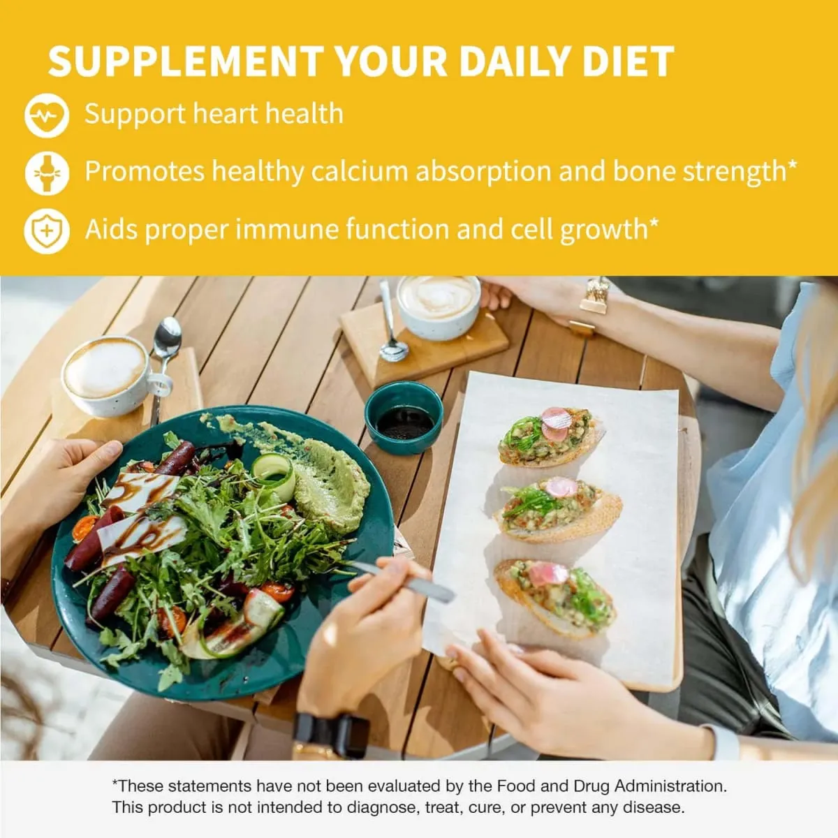 Vitamin D3 K2 MK‑7 Supplement Nutrient Support for Bone Wellness Teeth Heart Health & Immune Function 120 Capsules
