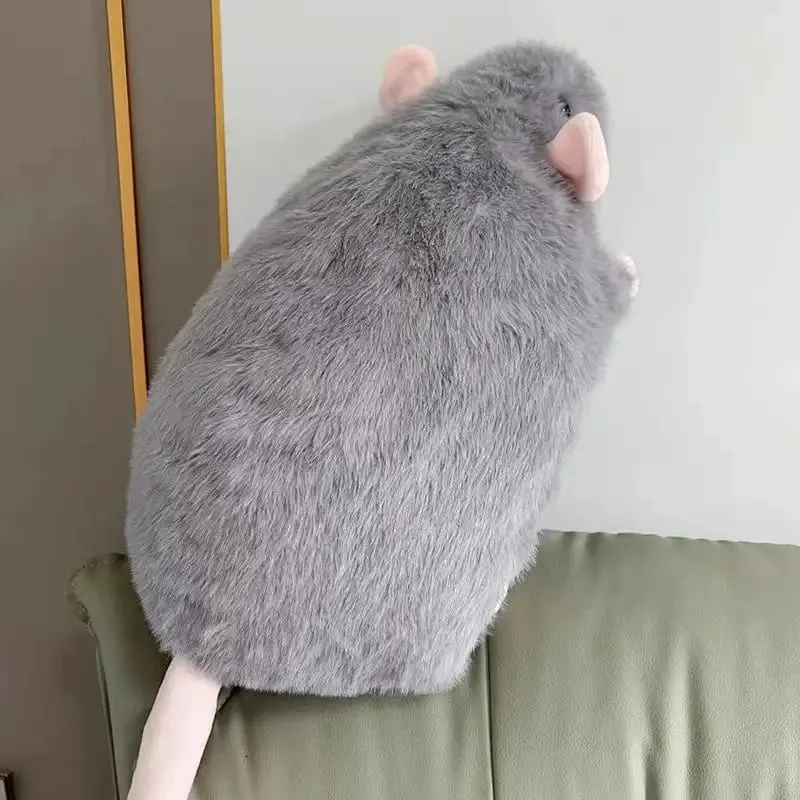 Floral Branch Rat Plush – Cuddly Mouse Pillow in 3 Sizes (35/50/90cm) Adorable Kawaii Stuffed Animal for Bed or Couch Decor