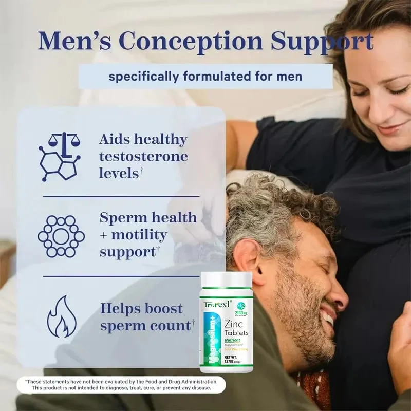 Bästa magnesiumzinktillskott 60 tabletter Öka vitaliteten Immunhälsa — image 6
