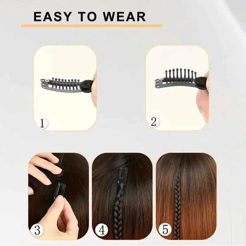 1PCS Y2K Style wig Braid 20 inch Multi-Color Synthetic Hair Clip Suitable for Daily Christmas and Music Festival Parties — image 5