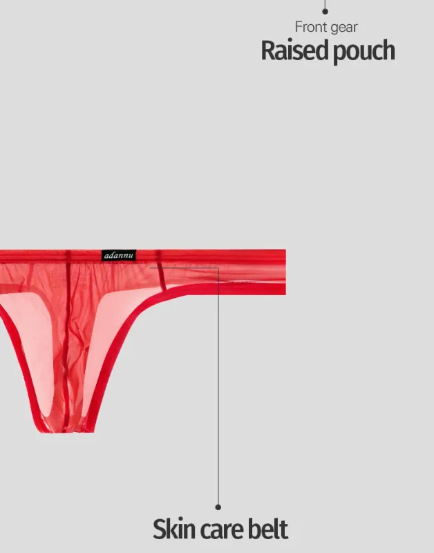 Ultra Thin Sheer Briefs Men Underwear Cooling Knickers Low Rise Bulge Pouch Underpants Soft Mesh Panties Male Thong Pants