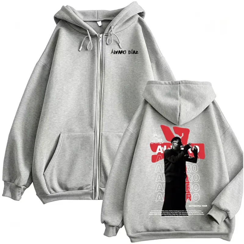 Omakase Alvaro Diaz Sayonara Tour Zipper Hoodies Men Women Harajuku Hip Hop Sweatshirts Jacket Coats Casual Fleece Zip Up Hoodie