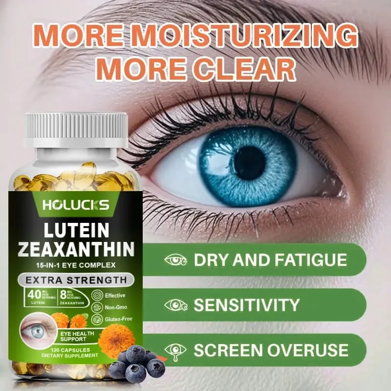 Advanced Lutein & Zeaxanthin Supplement with Vitamin E for Macular Health & Sharp Vision Lens Clarity & Night Vision Non-GMO