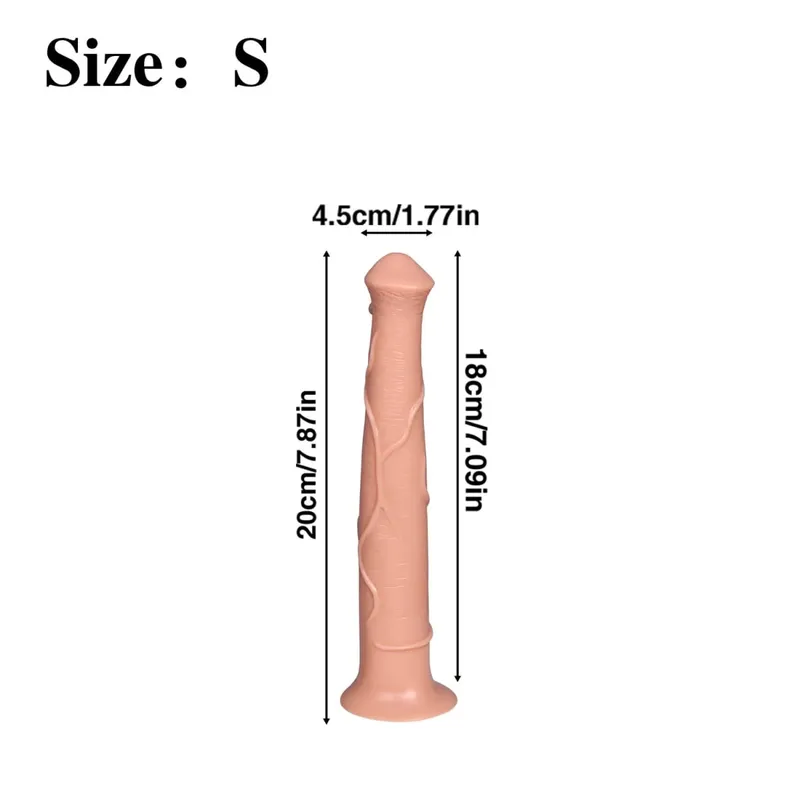 Extra Long Anal Plug Horse Dildos for Masturbating Vagina Anal Massager G-Spot Stimulator Butt Plug Adult Sex Toys for Women Men