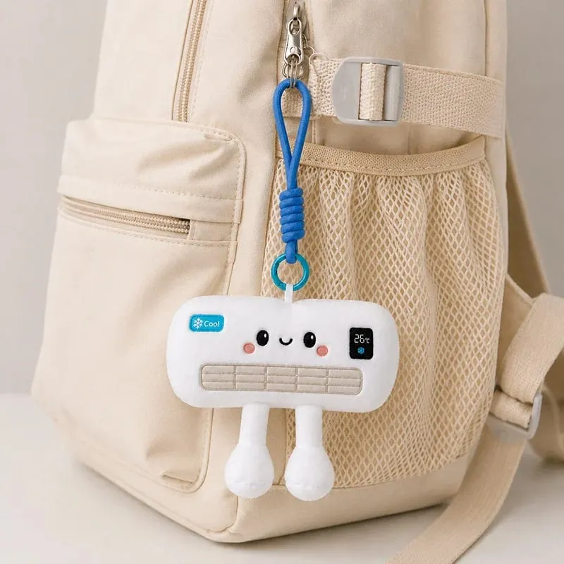 14/16cm Black Piano & White Air Conditioner Plush Pendant Stuffed Humanoid Musical Instrument Keyring Decor for Bag Gift — image 11