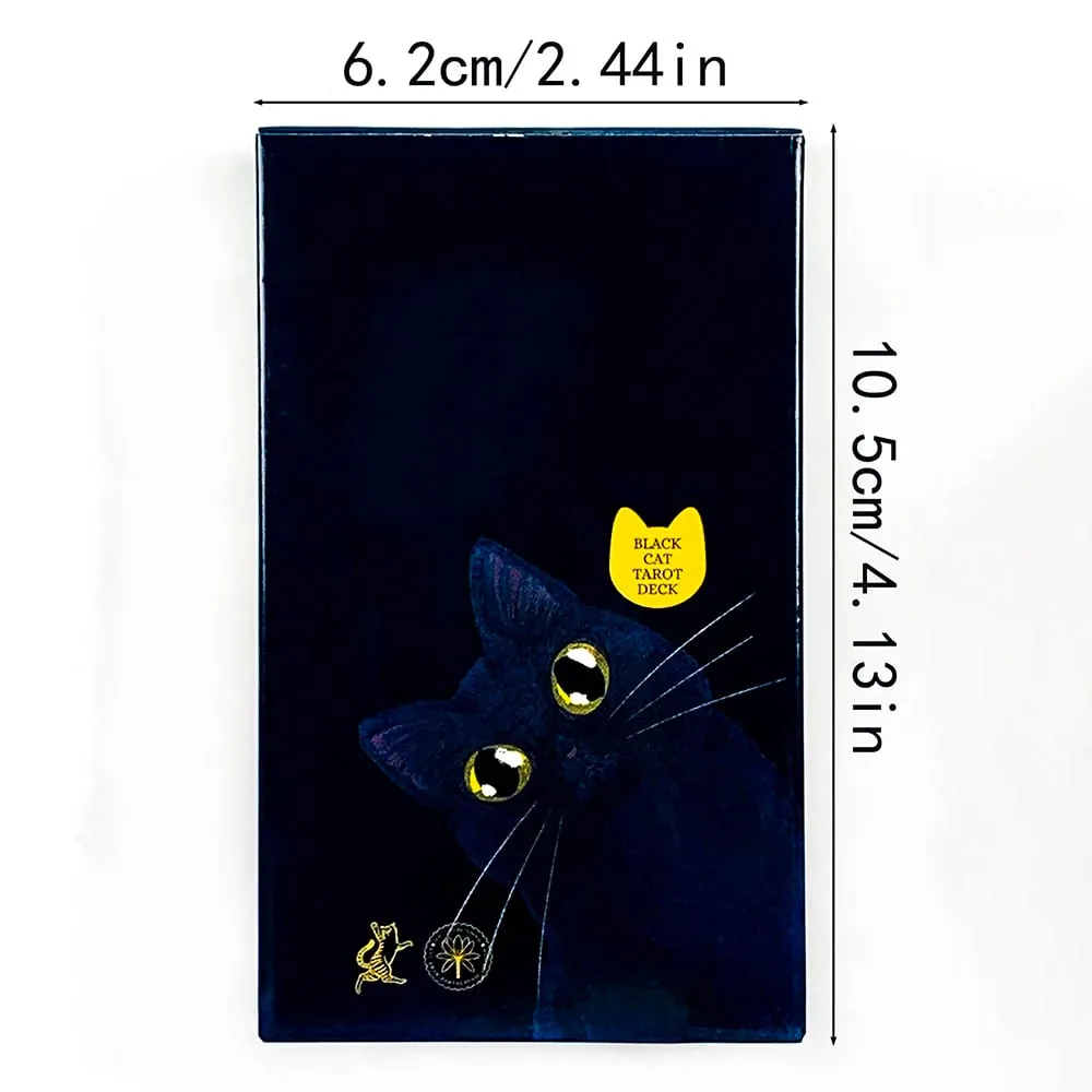 New Black Cat Tarot Deck 78PCS Cat-Themed Tarot Cards Meditation Divination Edition Deck Borad Game Party Games For Cat Lovers — image 6