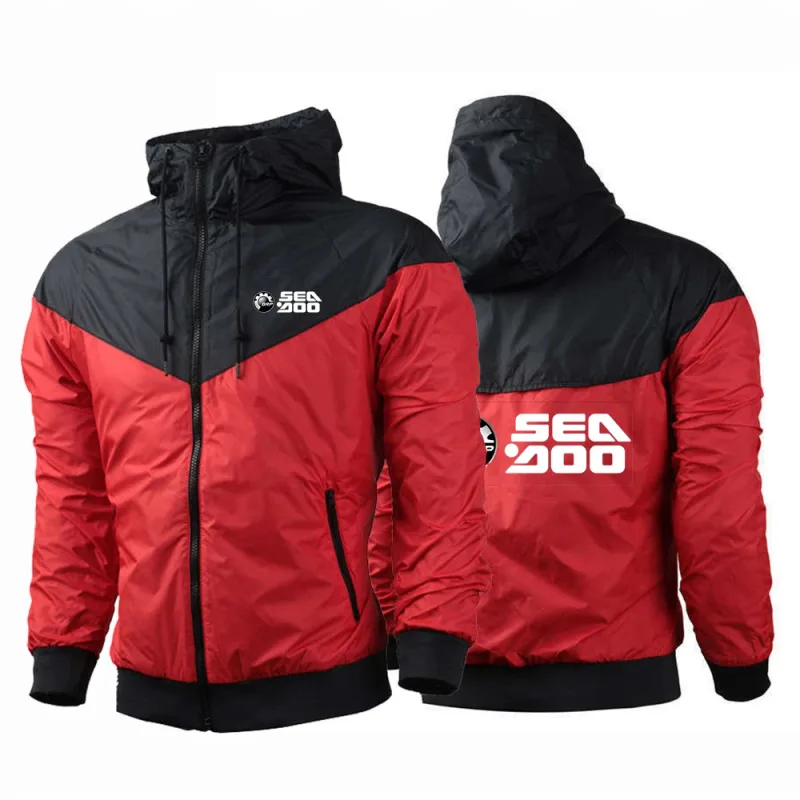 BRP Sea Doo Seadoo Moto Logo Print Spring Autumn Outdoor Men's Premium Cardigan Coat 2026 New Windproof Sports Jacket Hoodies