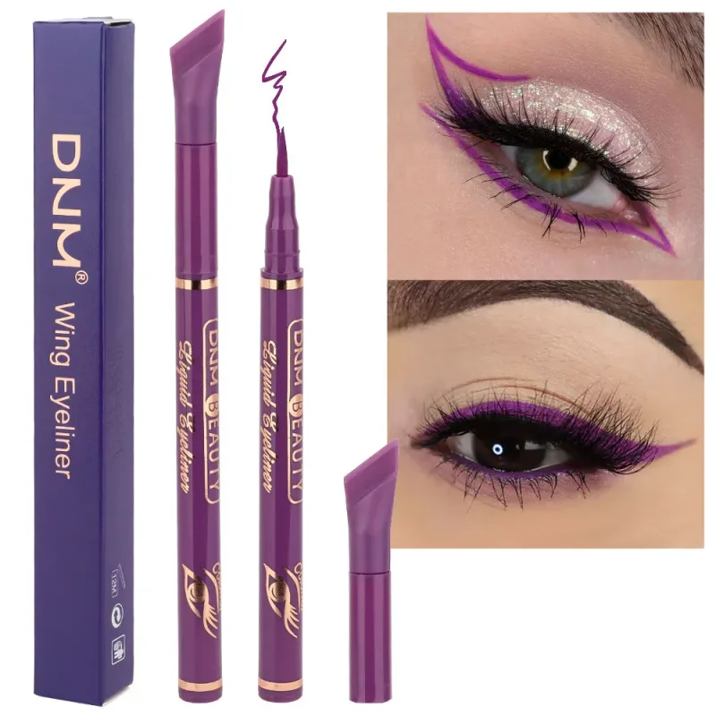 12 Colors Matte Liquid Eyeliner Pen Black Purple Makeup Waterproof Quickly Drying Smooth Ultra-thin Eye Liner Wing Tips Cosmetic