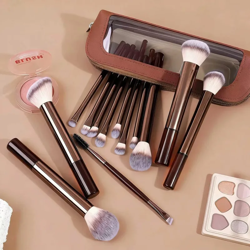 13pcs Makeup Brushes with Storage Bag Soft Fluffy Cosmetic Foundation Powder Eyeshadow Kabuki Blending Beauty Tool Makeup