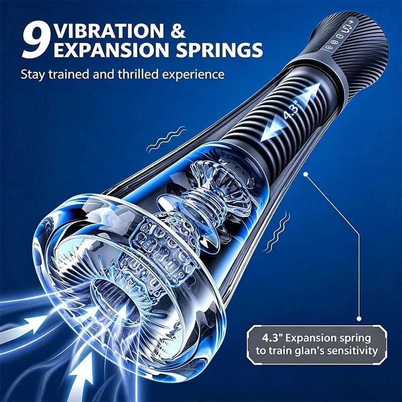 Automatic Male Masturbators Penis Pump Sex Machine Stroker Vacuum Pump Adult Sex Toys for Men 5 Suction Levels 6 Training Modes