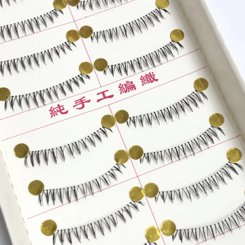 10 Pairs Fake Soft Lower Eyelashes Handmade Bottom Eye Lashes Lower False Eyelashes Clear Band Bottom Lashes