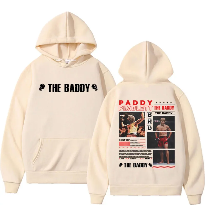 Paddy Pimblett The Baddy Retro Graphic Hoodies Men Women Fashion Violence Aesthetic Sweatshirt Fleece Casual High Quality Hooded — image 6