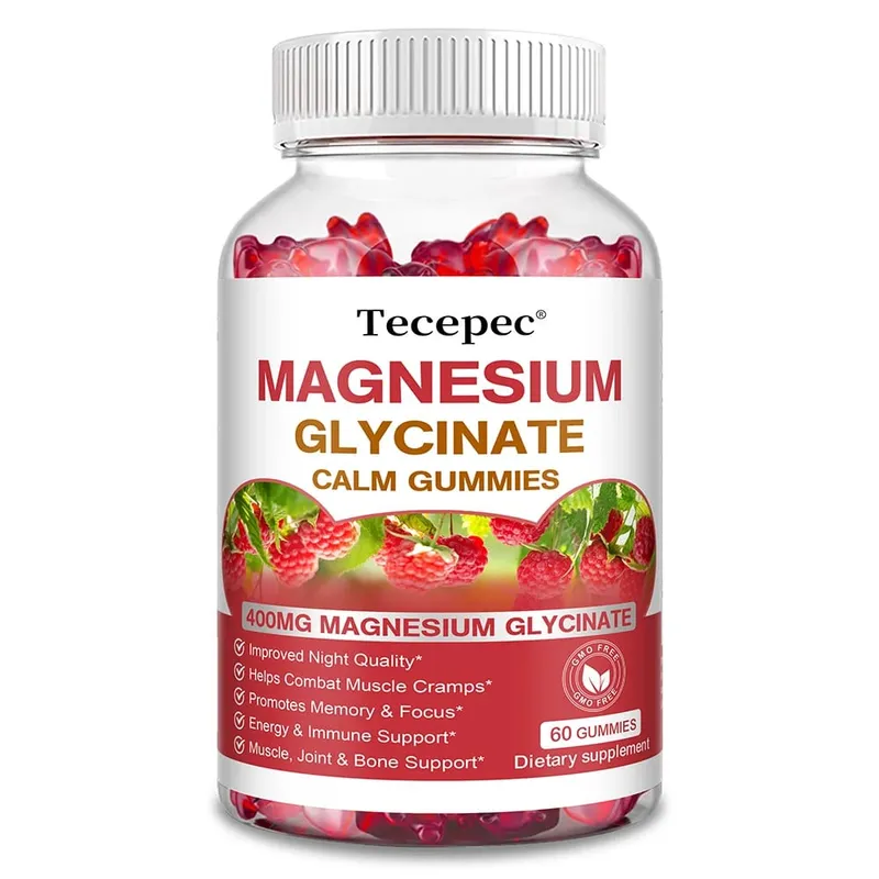 Magnezyum Glisinat Sakızları-Gevşemeye Yardımcı Olan Yetişkin Takviyeleri Kalp Sağlığını İyileştirir ve Kemik İliği ve Eklem Sağlığını Destekler