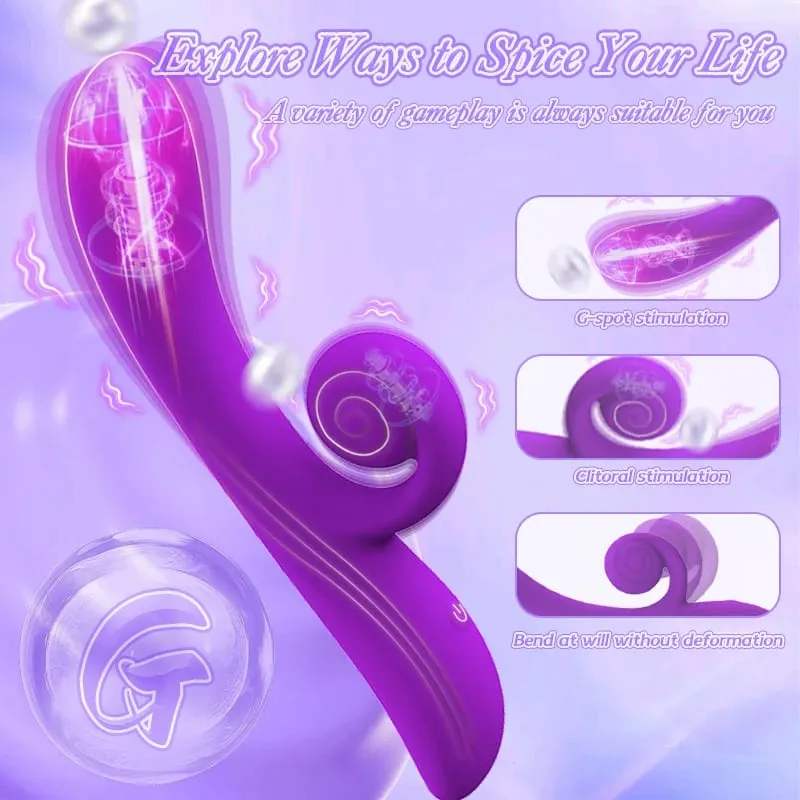 Snail Vibrator G-spot Dildo Penetration Flexbile Snail for Perfect Clit Fit Stimulaiton 10 Modes Pleasur Sex Toy for Womanz