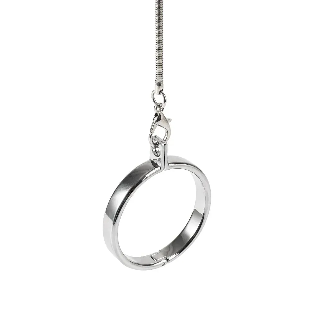 Male Ball Scrotum Stretcher metal penis lock cock Ring chain SM bondage restraint Delay ejaculation BDSM Sex Toy for man