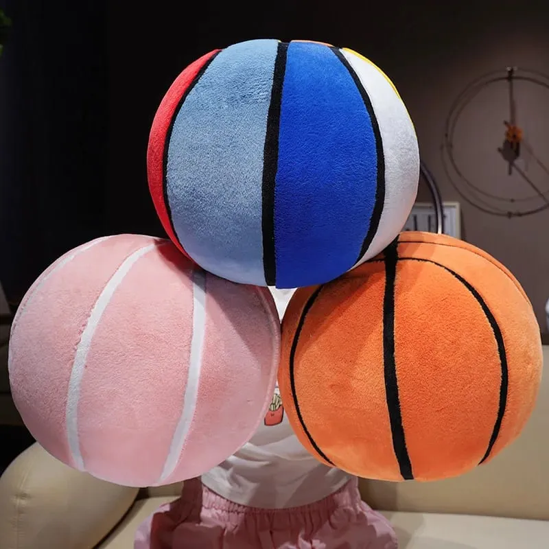 Basketball Plushie Simulation Basketball Throw Pillow Fill Plump Bedroom Decorations Skin-friendly Holiday Gift For Boy And Girl