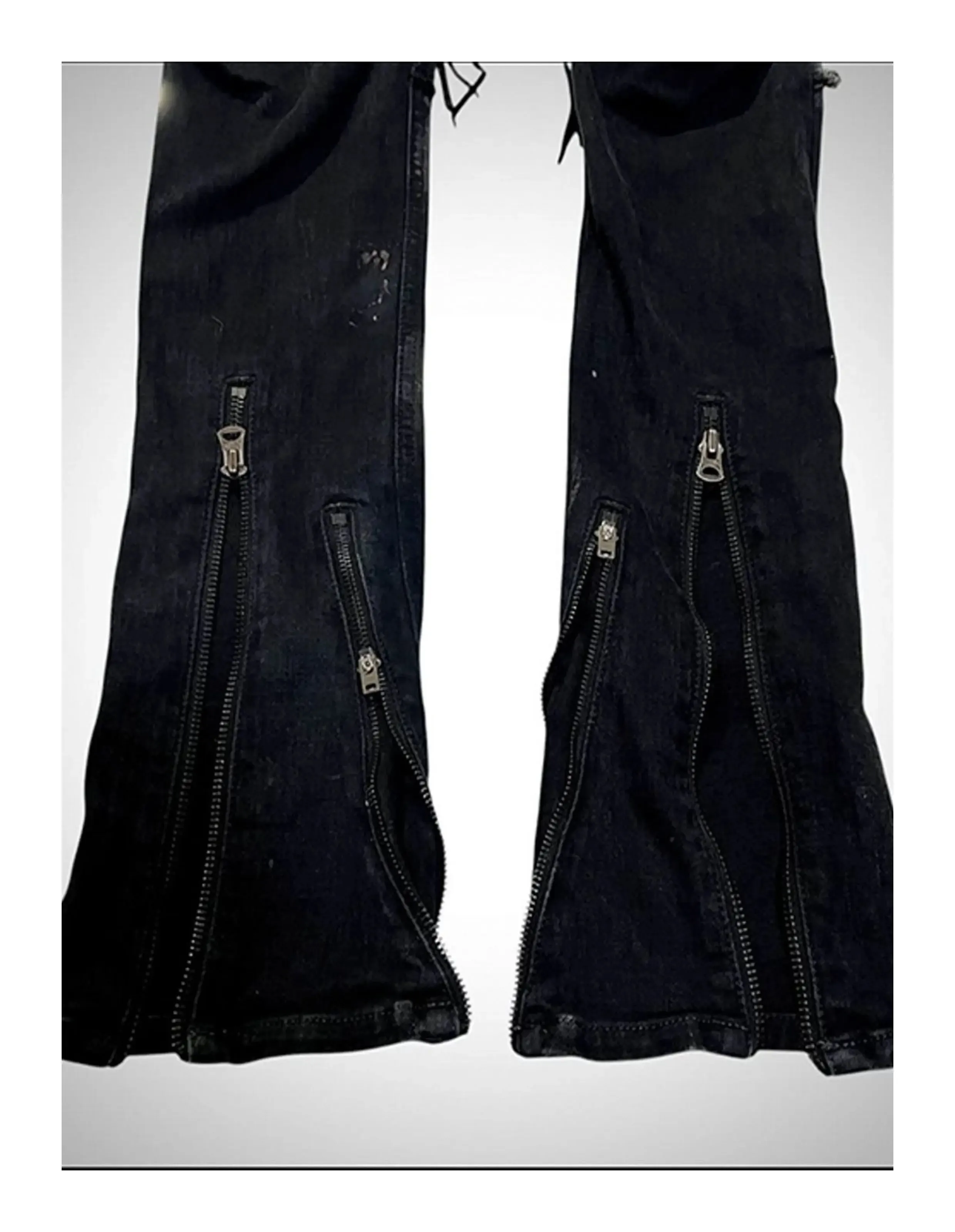 Ifsixwasnine Vision Washed Striped Lace-Up Slim-Fit Pull Jeans
